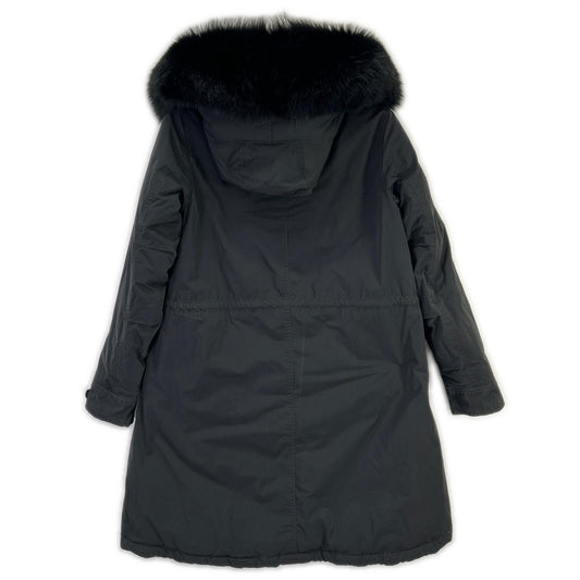 WOOLRICH ウールリッチ WWOU0646 ブラック ナイロン フォックスファー KEYSTONE PARKA/キーストーンパーカ コート