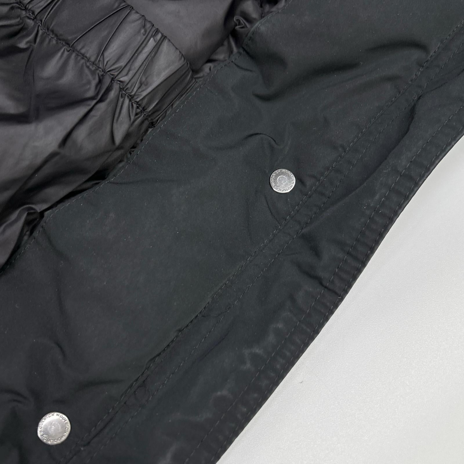 WOOLRICH ウールリッチ WWOU0646 ブラック ナイロン フォックスファー KEYSTONE PARKA/キーストーンパーカ コート