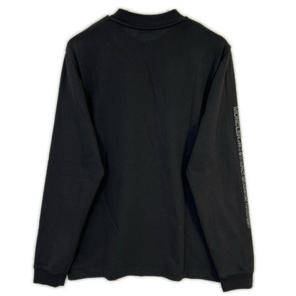 MONCLER モンクレール 22年製 ブラック MAGLIA MANICA LUNGA ラバーロゴロングスリーブカットソー トップス
