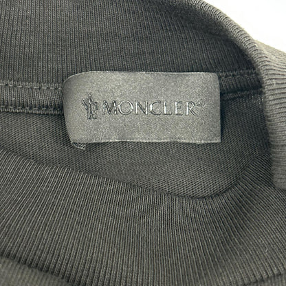 MONCLER モンクレール 22年製 ブラック MAGLIA MANICA LUNGA ラバーロゴロングスリーブカットソー トップス