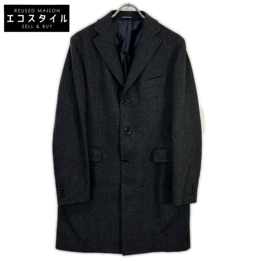 TAGLIATORE タリアトーレ CFBM13B チャコール ヘリンボーン ウール100 シングルブレスト チェスターコート コート