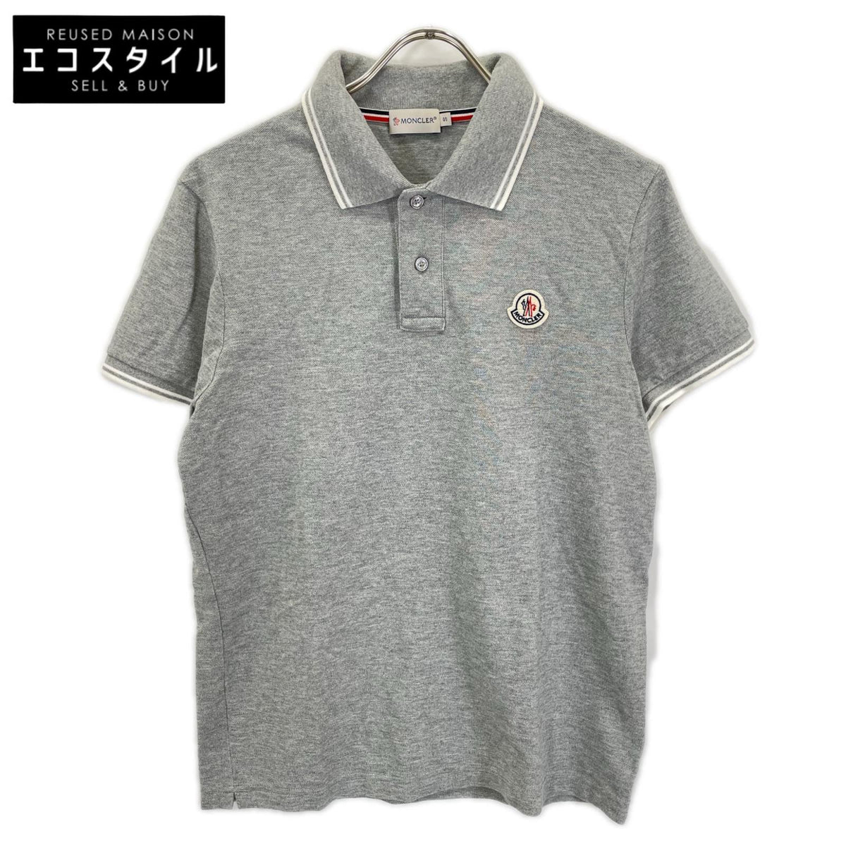 MONCLER モンクレール グレー MAGLIA POLO MANICA CORTA ショートスリーブポロシャツ トップス