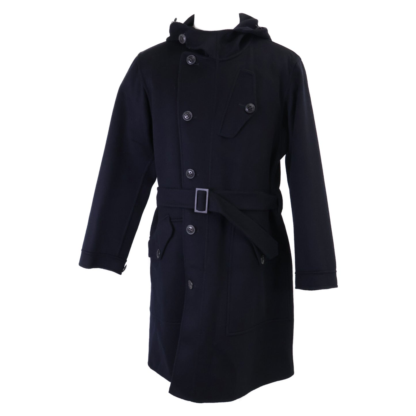 GIORGIOARMANI ジョルジオアルマーニ 【新品同様/国内正規】CC0628 カシミヤ100％ ベルト付 ジップアップ フーディ コート