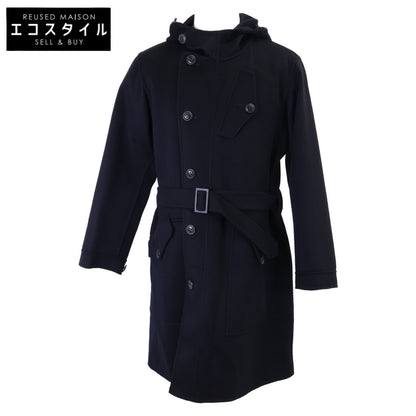 GIORGIOARMANI ジョルジオアルマーニ 【新品同様/国内正規】CC0628 カシミヤ100％ ベルト付 ジップアップ フーディ コート