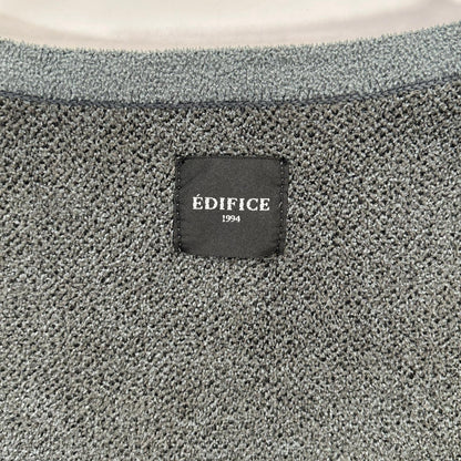 EDIFICE エディフィス 25AW 250803001016 グレー系 総柄 パイルニットカーディガン トップス