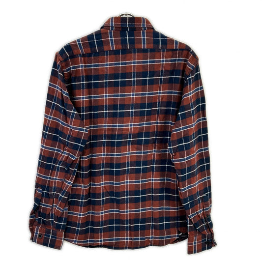 DENHAM デンハム 01-22-10-40-022 ブラウン×ネイビー コットン ロングスリーブチェックネルシャツ トップス