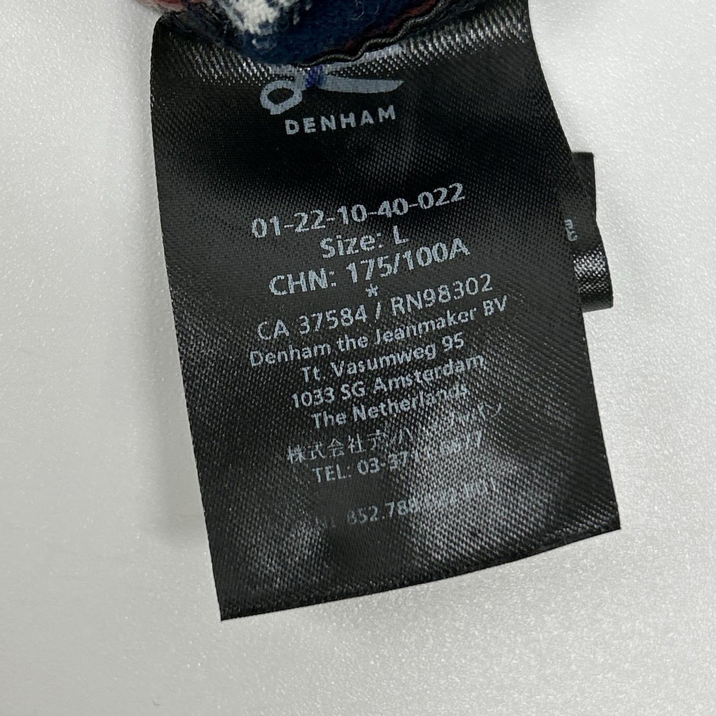 DENHAM デンハム 01-22-10-40-022 ブラウン×ネイビー コットン ロングスリーブチェックネルシャツ トップス