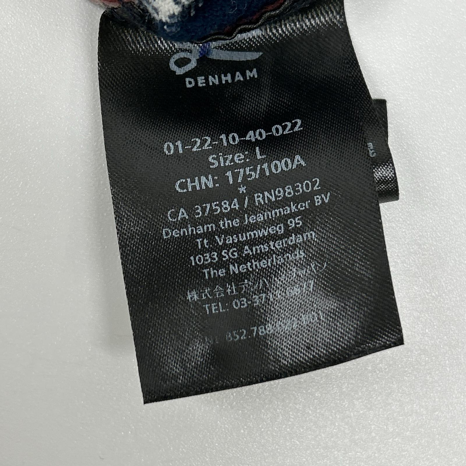 DENHAM デンハム 01-22-10-40-022 ブラウン×ネイビー コットン ロングスリーブチェックネルシャツ トップス