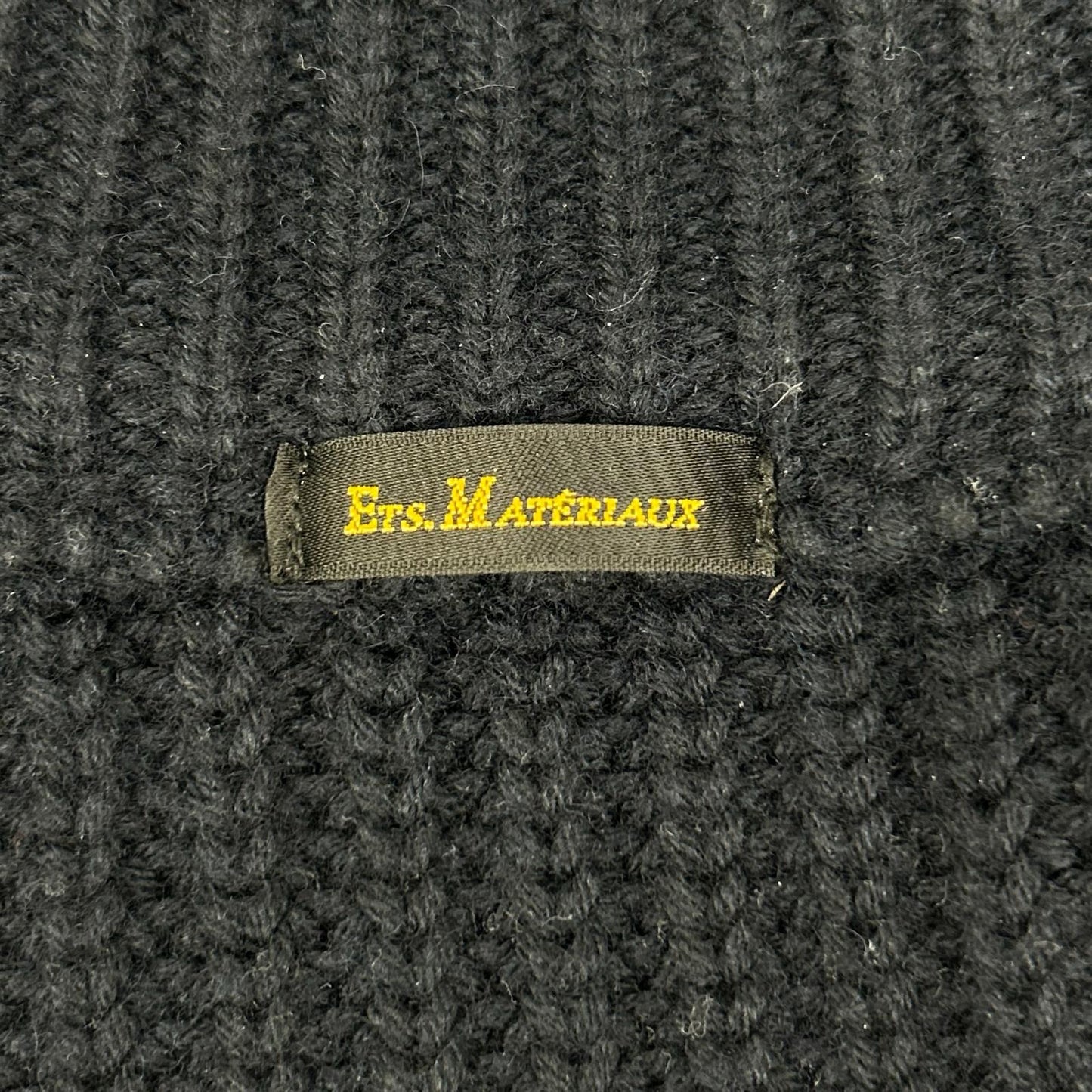 ETS.MATERIAUX マテリオ 24AW 24-080-300-9810 ネイビー ウール混 W-ZIP ドライバーズニット ジャケット