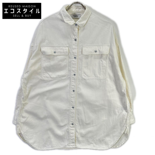 Healthy Denim ヘルシーデニム SLOBE別注 H329620I ホワイト コットン Almond スーパービッグデニムシャツ トップス