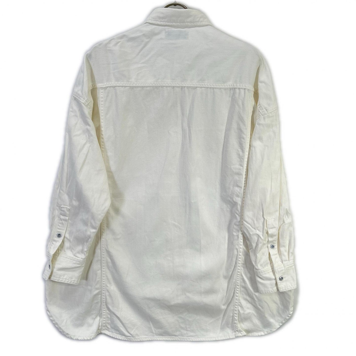 Healthy Denim ヘルシーデニム SLOBE別注 H329620I ホワイト コットン Almond スーパービッグデニムシャツ トップス