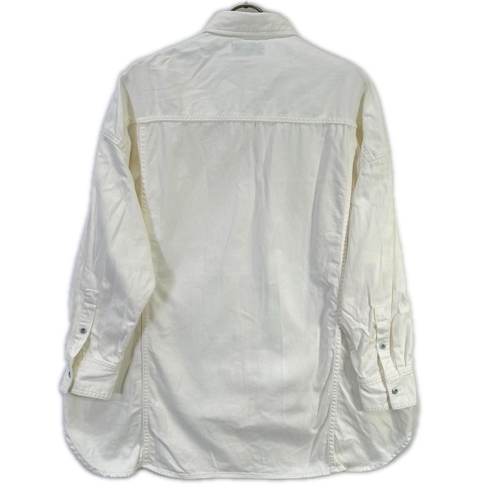 Healthy Denim ヘルシーデニム SLOBE別注 H329620I ホワイト コットン Almond スーパービッグデニムシャツ トップス