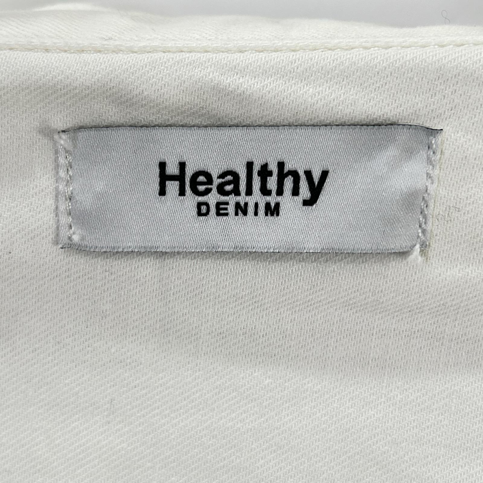 Healthy Denim ヘルシーデニム SLOBE別注 H329620I ホワイト コットン Almond スーパービッグデニムシャツ トップス