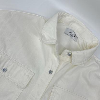 Healthy Denim ヘルシーデニム SLOBE別注 H329620I ホワイト コットン Almond スーパービッグデニムシャツ トップス