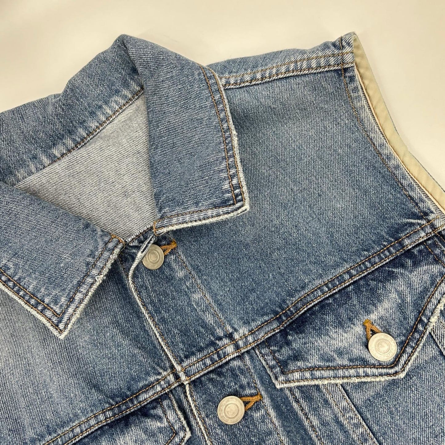 Whim Gazette ウィムガゼット 25SS WGD1051209A0001 インディゴブルー コットン カットオフ フロントボタン ノースリーブデニムワンピース オーバーオール オールインワン