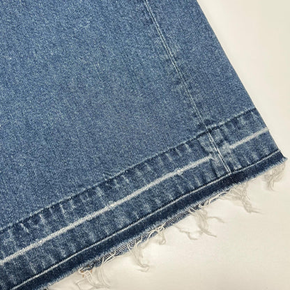 Whim Gazette ウィムガゼット 25SS WGD1051209A0001 インディゴブルー コットン カットオフ フロントボタン ノースリーブデニムワンピース オーバーオール オールインワン
