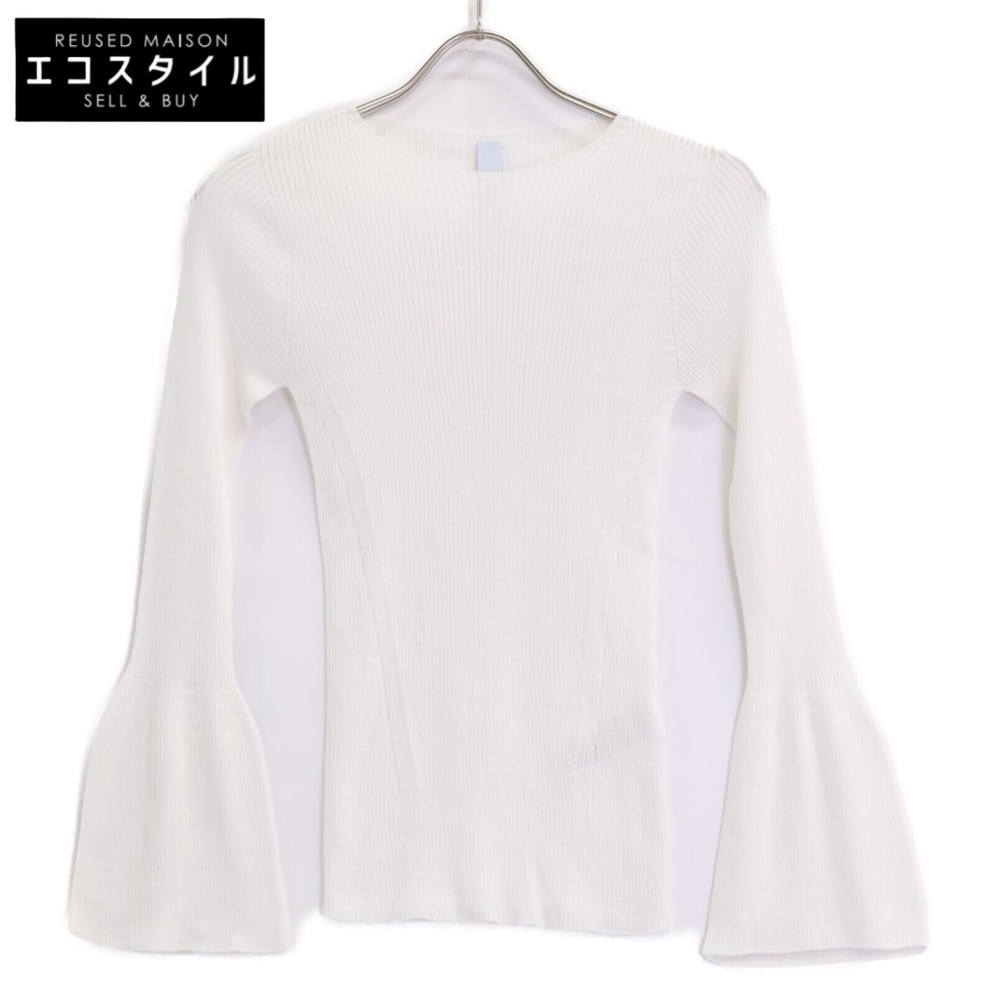 CFCL シーエフシーエル CF010KN153JP00 ホワイト キュプラ混 SOFT PORTRAIT LONG BELL SLEEVE TOP トップス