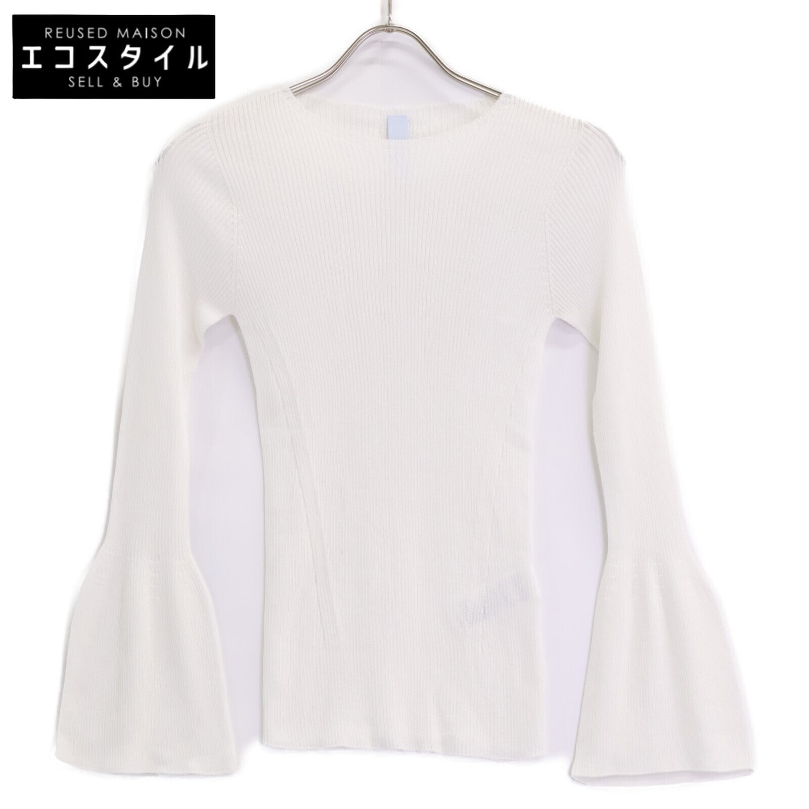 CFCL シーエフシーエル CF010KN153JP00 ホワイト キュプラ混 SOFT PORTRAIT LONG BELL SLEEVE TOP トップス