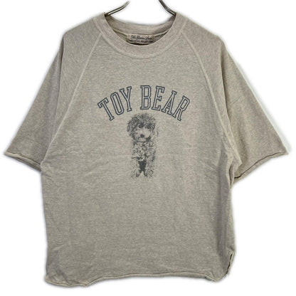 REMI RELIEF レミレリーフ ×HUG O WaR 25SS オートミール/ベージュ コットン TOY BEAR ヴィンテージ加工 天竺ラグランスリーブTシャツ トップス