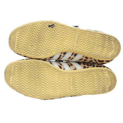 adidas アディダス 美品 Originals JAPAN W ハラコ レオパード ラバーソールローカットスニーカー ベージュ系×ブラウン 23.5cm KI6687 シューズ