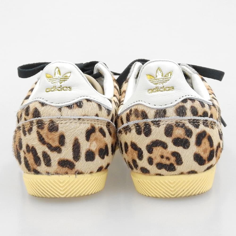 adidas アディダス 美品 Originals JAPAN W ハラコ レオパード ラバーソールローカットスニーカー ベージュ系×ブラウン 23.5cm KI6687 シューズ