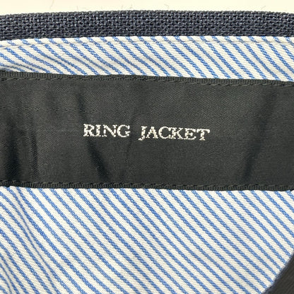 RING JACKET リングヂャケット ダークネイビー ウール100 2プリーツ サイドアジャスター スラックスパンツ ボトムス