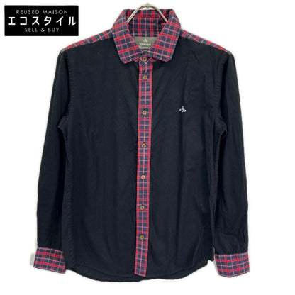 Vivienne Westwood MAN ヴィヴィアンウエストウッドマン ブラック DETAILD CHECK クラシックシャツ トップス