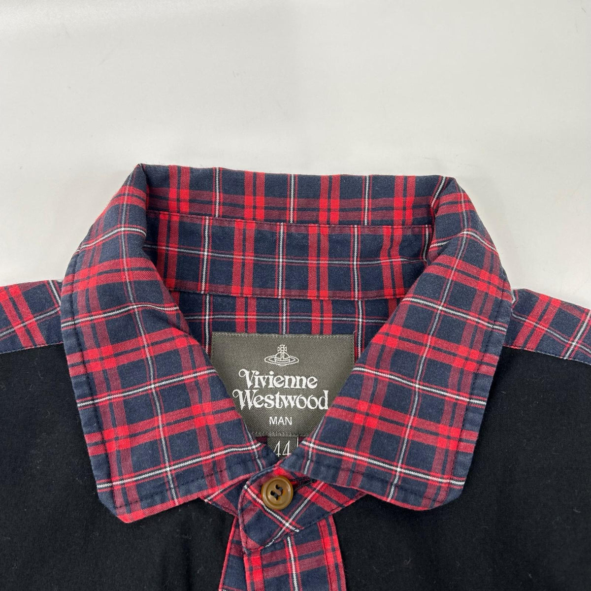 Vivienne Westwood MAN ヴィヴィアンウエストウッドマン ブラック DETAILD CHECK クラシックシャツ トップス