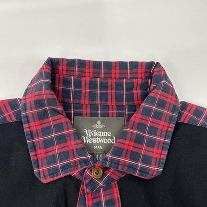 Vivienne Westwood MAN ヴィヴィアンウエストウッドマン ブラック DETAILD CHECK クラシックシャツ トップス