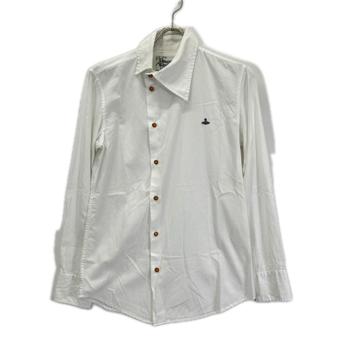 Vivienne Westwood MAN ヴィヴィアンウエストウッドマン VW-WR-71093 ホワイト アシンメトリーカラー長袖シャツ トップス