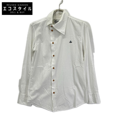 Vivienne Westwood MAN ヴィヴィアンウエストウッドマン VW-WR-71093 ホワイト アシンメトリーカラー長袖シャツ トップス