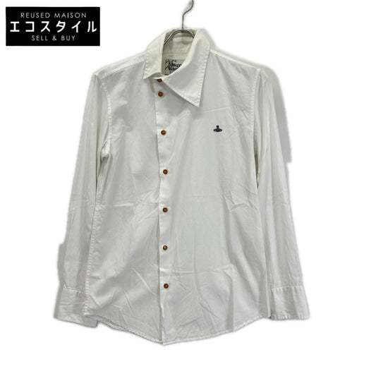 Vivienne Westwood MAN ヴィヴィアンウエストウッドマン VW-WR-71093 ホワイト アシンメトリーカラー長袖シャツ トップス