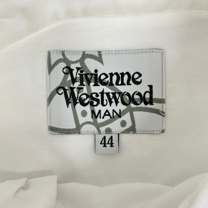 Vivienne Westwood MAN ヴィヴィアンウエストウッドマン VW-WR-71093 ホワイト アシンメトリーカラー長袖シャツ トップス