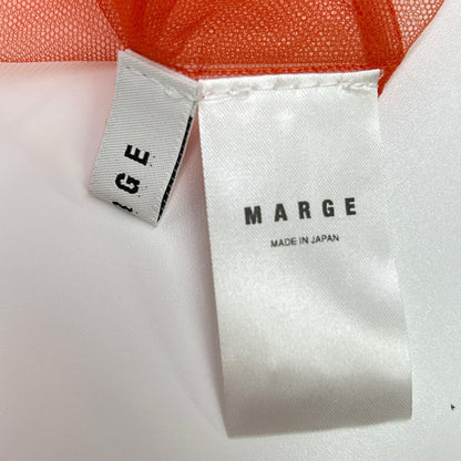 MARGE マージ 1006-0102-313 オレンジ Tulle asymmetric decorative p/o チュールトップス トップス