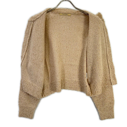 カレンソロジー Curensology CL306178ER 23AW ベージュ スパングルショートカーディガン トップス