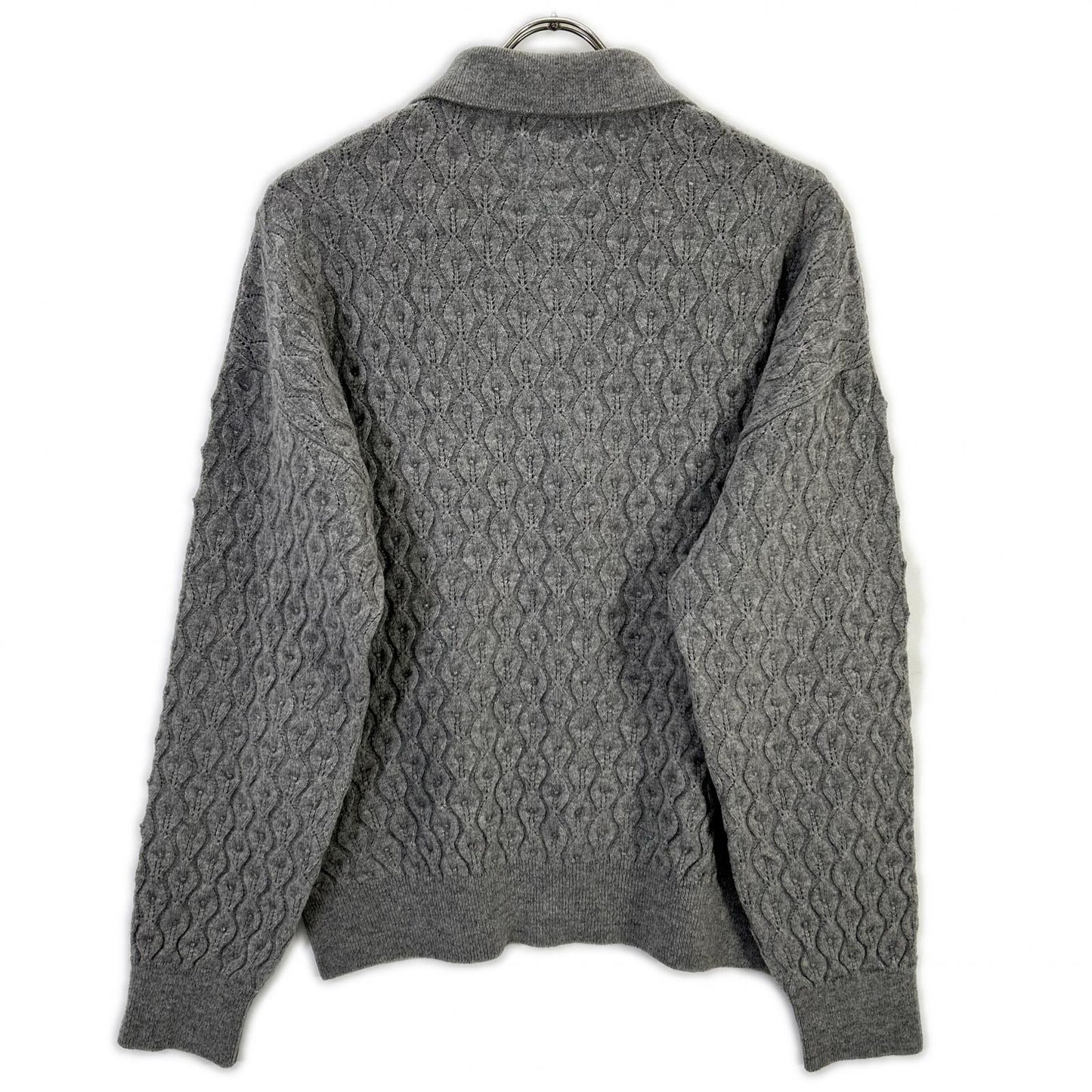 ROUTINE Routine 2025 Gray Wool Cable-Knit Pullover