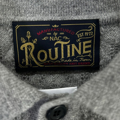 ROUTINE Routine 2025 Gray Wool Cable-Knit Pullover
