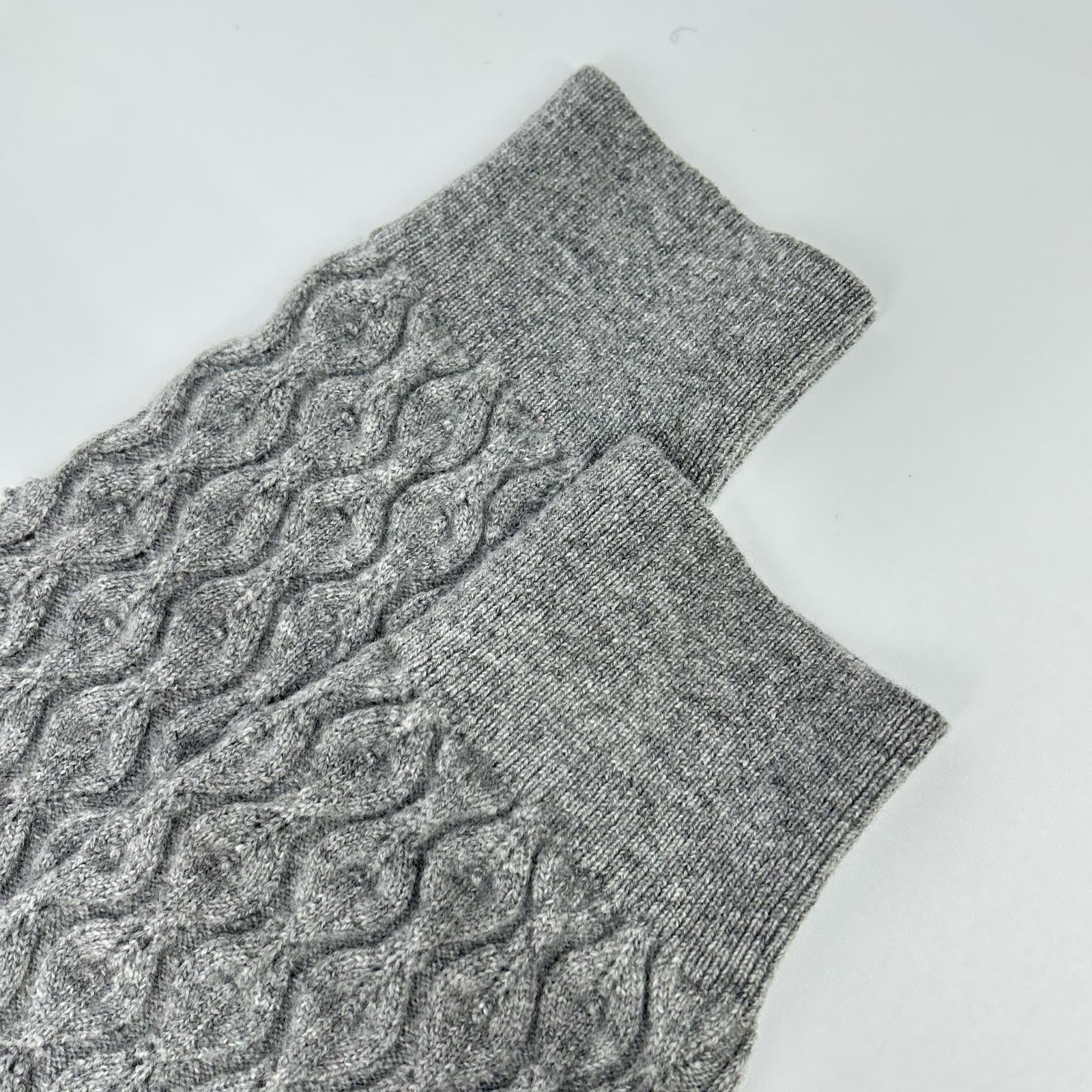 ROUTINE Routine 2025 Gray Wool Cable-Knit Pullover