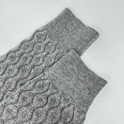 ROUTINE Routine 2025 Gray Wool Cable-Knit Pullover