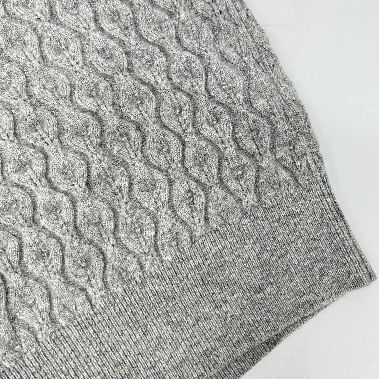 ROUTINE Routine 2025 Gray Wool Cable-Knit Pullover