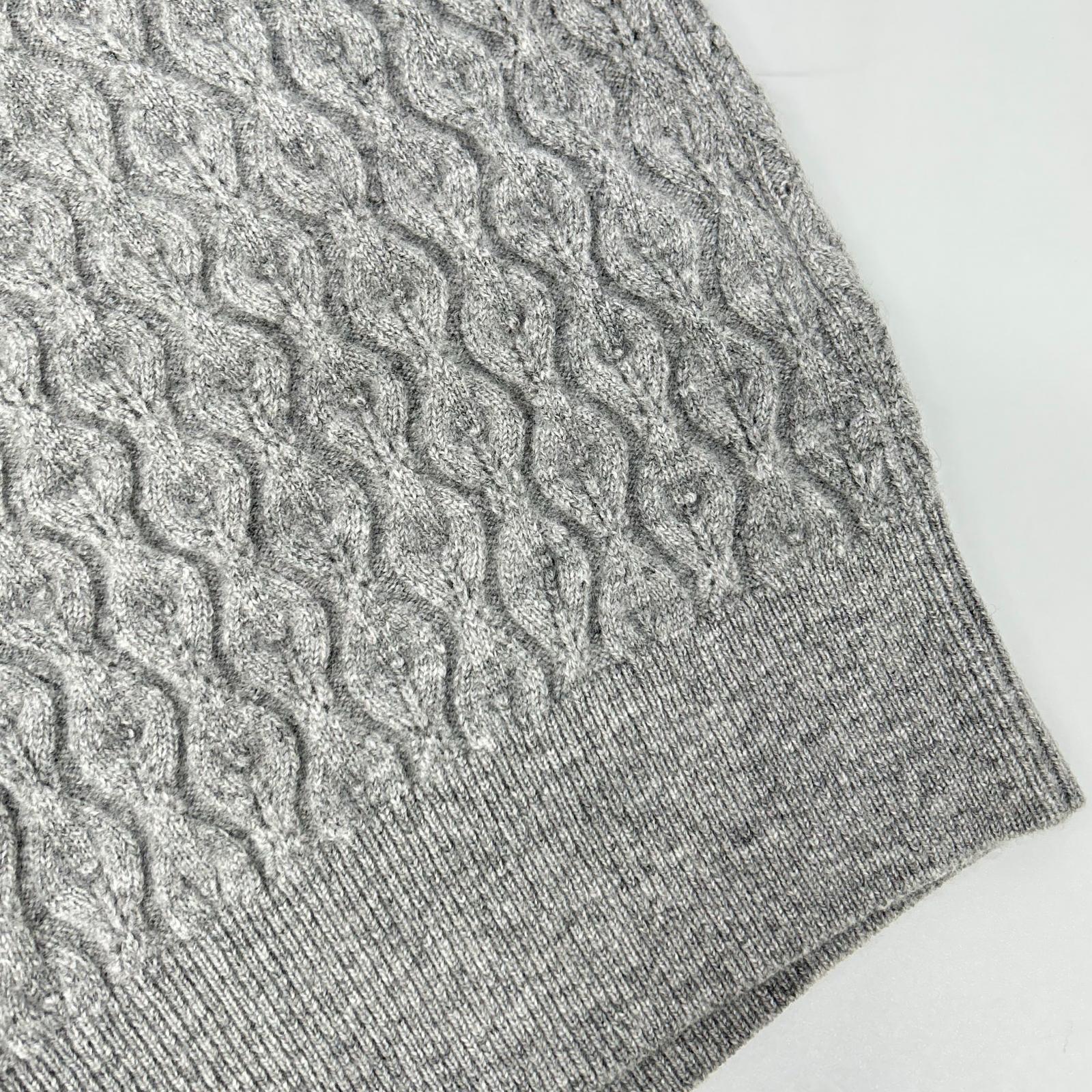 ROUTINE Routine 2025 Gray Wool Cable-Knit Pullover