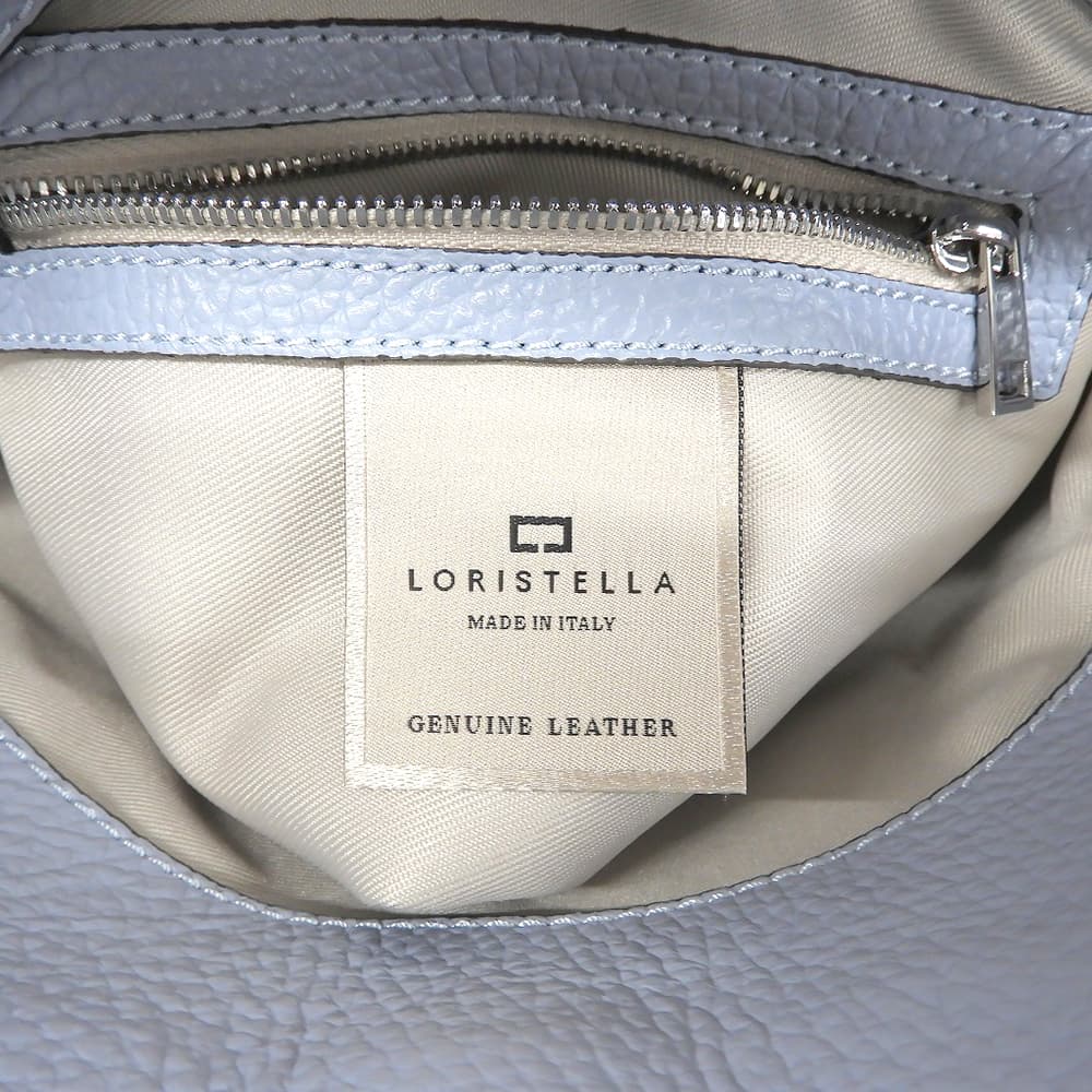 LORISTELLA ロリステッラ 美品 バケツバッグ ハンドバッグ ショルダーバッグ レディース レザー ライトブルー ハンドバッグ