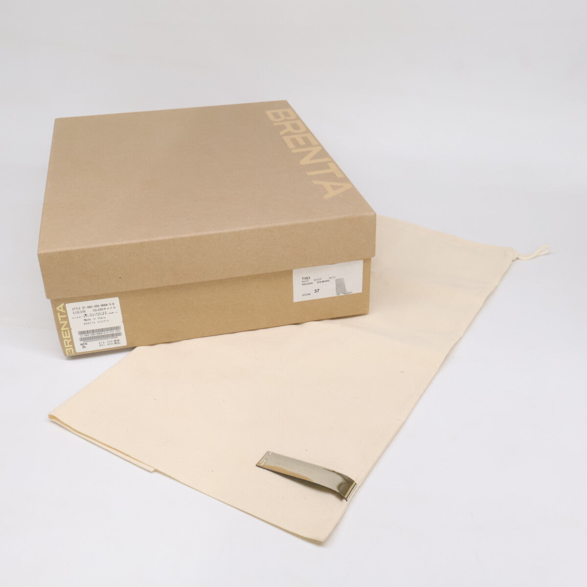 BRENTA ブレンタ 【美品】T353 スエード ポインテッドトゥ ハーフカバー ブーツ シューズ