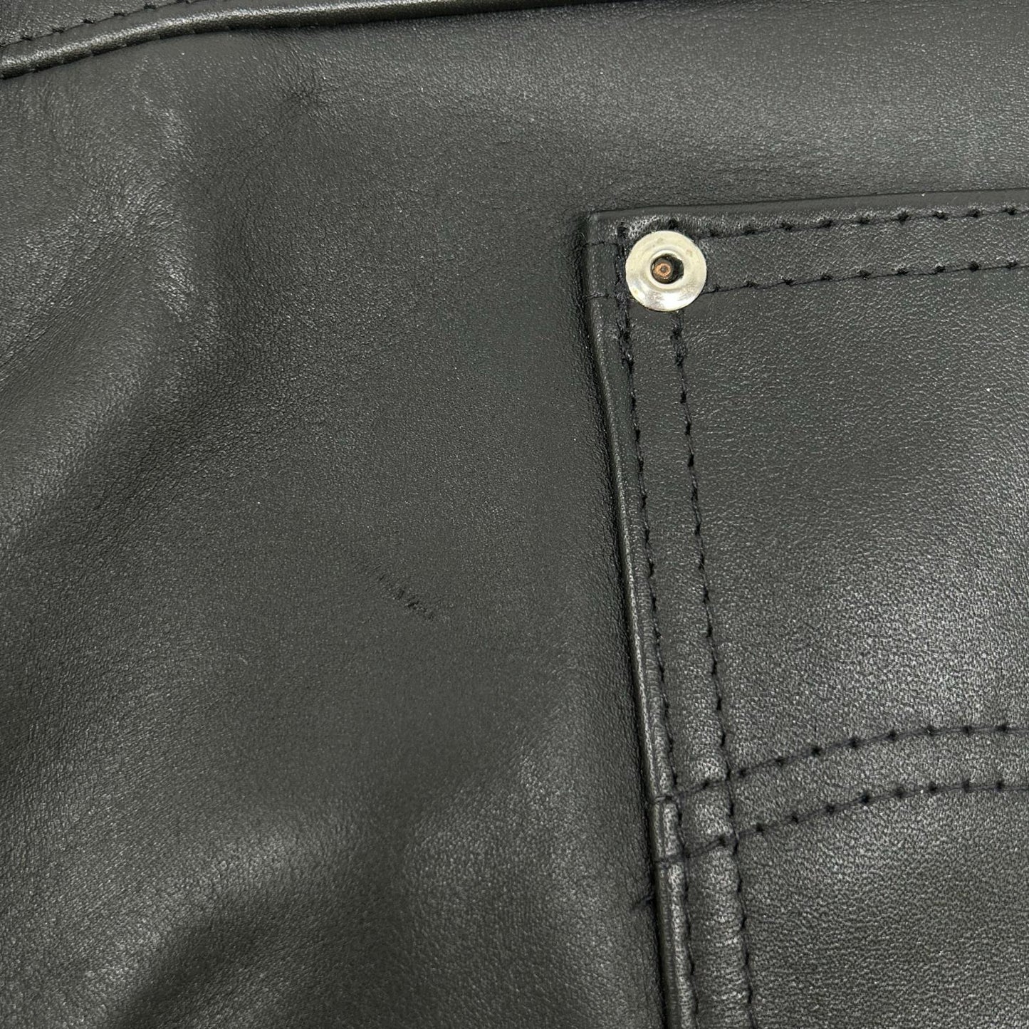 SCHOTT ショット 600US 7449 USA製 ブラック カウステアハイド LEATHER PANTS NEW FIT/レザーパンツ ボトムス