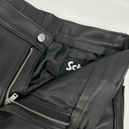 SCHOTT ショット 600US 7449 USA製 ブラック カウステアハイド LEATHER PANTS NEW FIT/レザーパンツ ボトムス