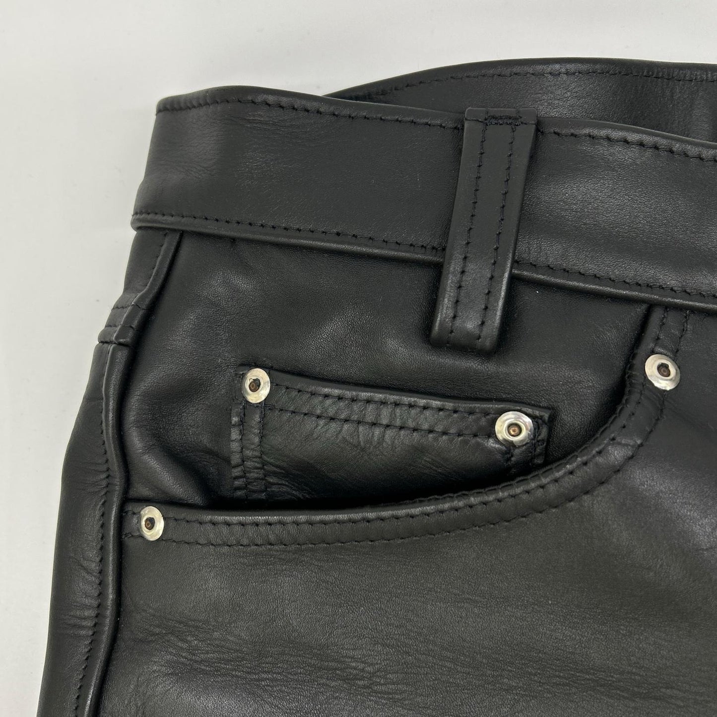 SCHOTT ショット 600US 7449 USA製 ブラック カウステアハイド LEATHER PANTS NEW FIT/レザーパンツ ボトムス