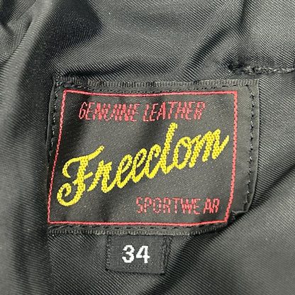 FREEDOM フリーダム ブラック カウハイド ジップフライ ブーツカットレザーパンツ ボトムス