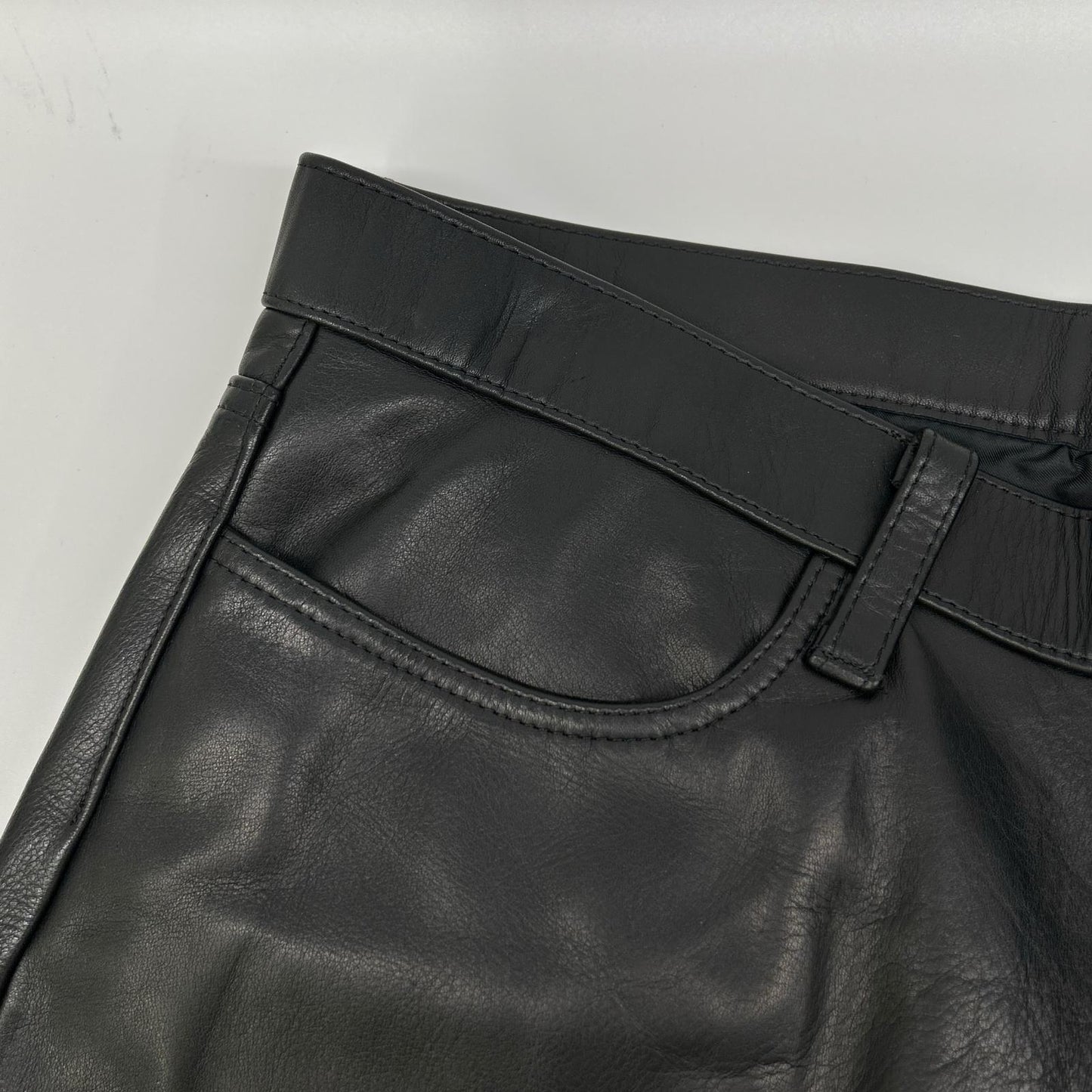 FREEDOM フリーダム ブラック カウハイド ジップフライ ブーツカットレザーパンツ ボトムス