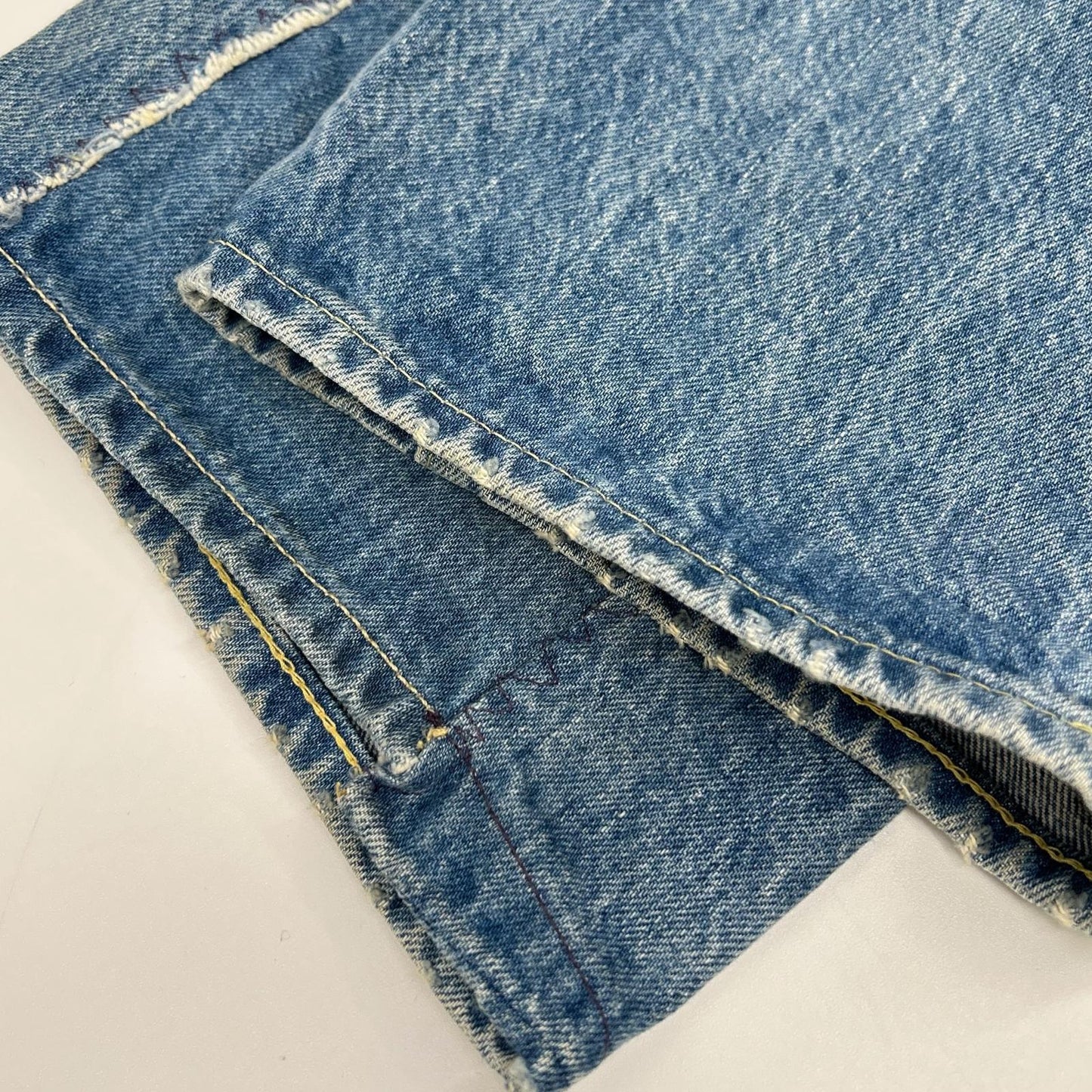 LEVI‘S リーバイス 【LVC】66前期復刻 501XX インディゴ コットン ダメージリペア加工 ボタンフライ デニムパンツ/コーンデニム ボトムス