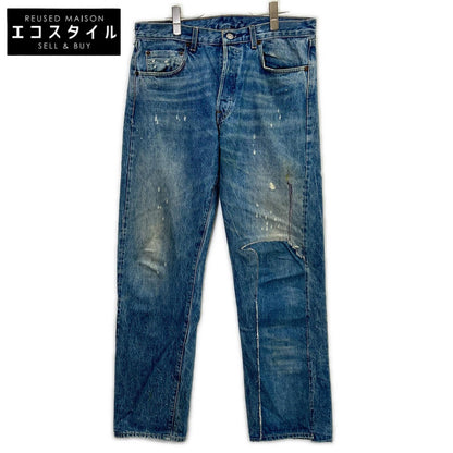 LEVI‘S リーバイス 【LVC】66前期復刻 501XX インディゴ コットン ダメージリペア加工 ボタンフライ デニムパンツ/コーンデニム ボトムス